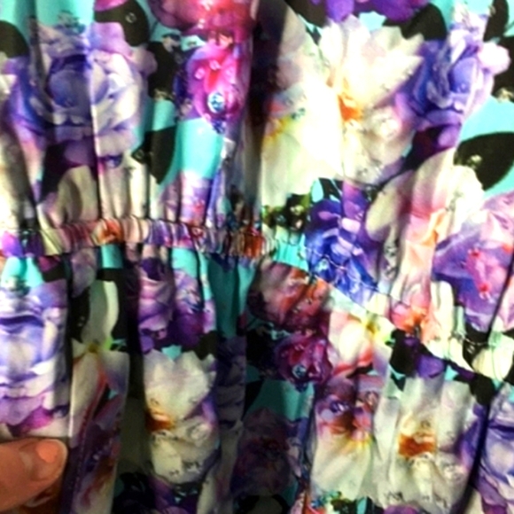 Wyatt Collection Floral Silk Long Sleeve Dress Size Medium - Picture 13 of 14